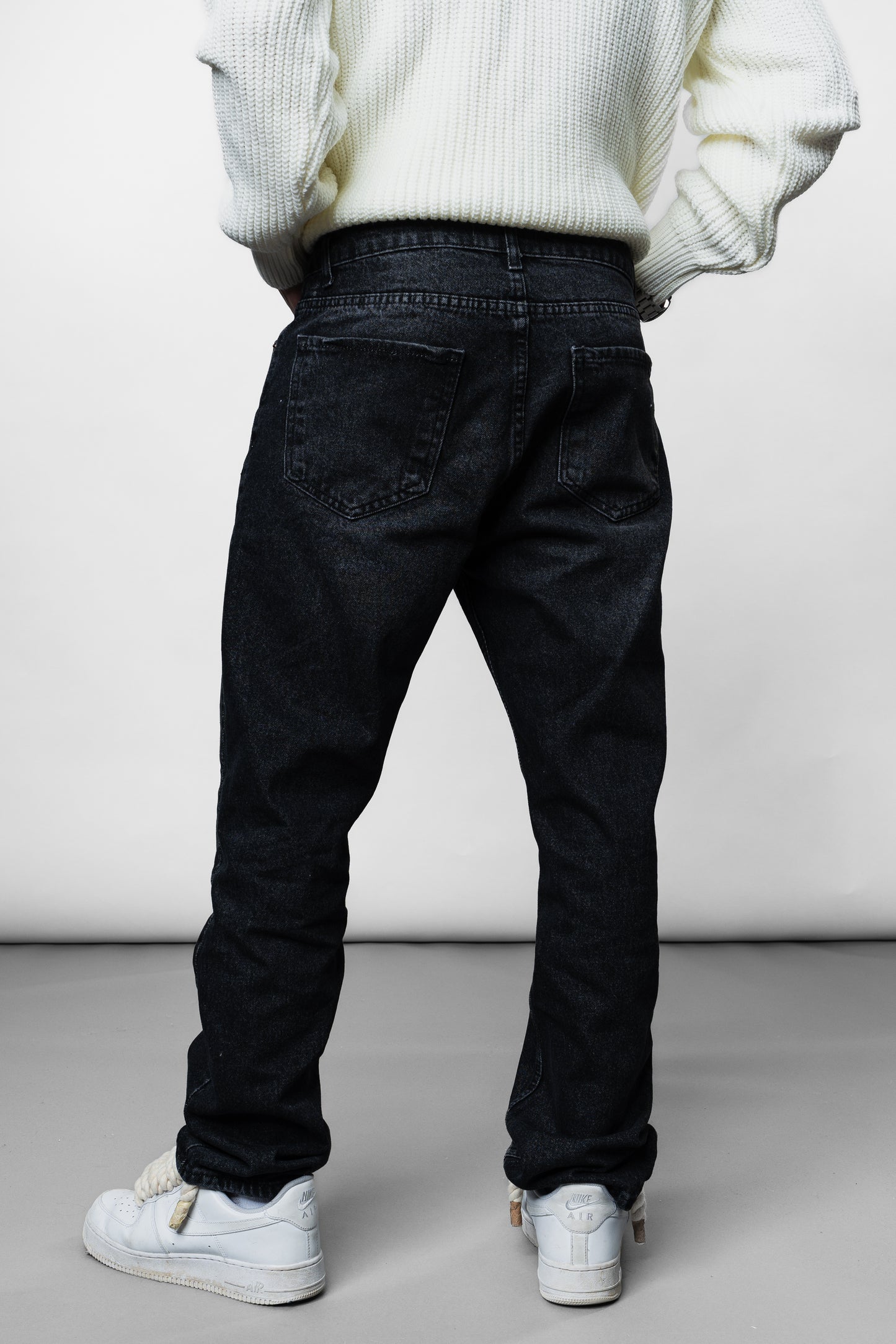 Dark Grey Baggy Jeans K-1087