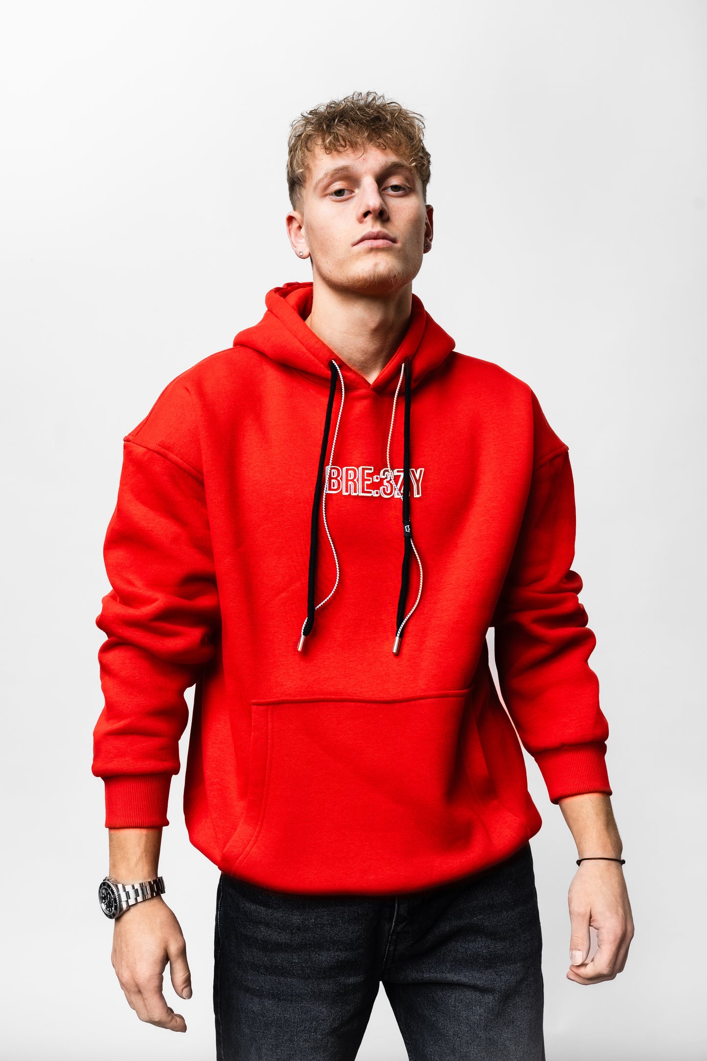 1985 Red Oversize Hoodie B-1070