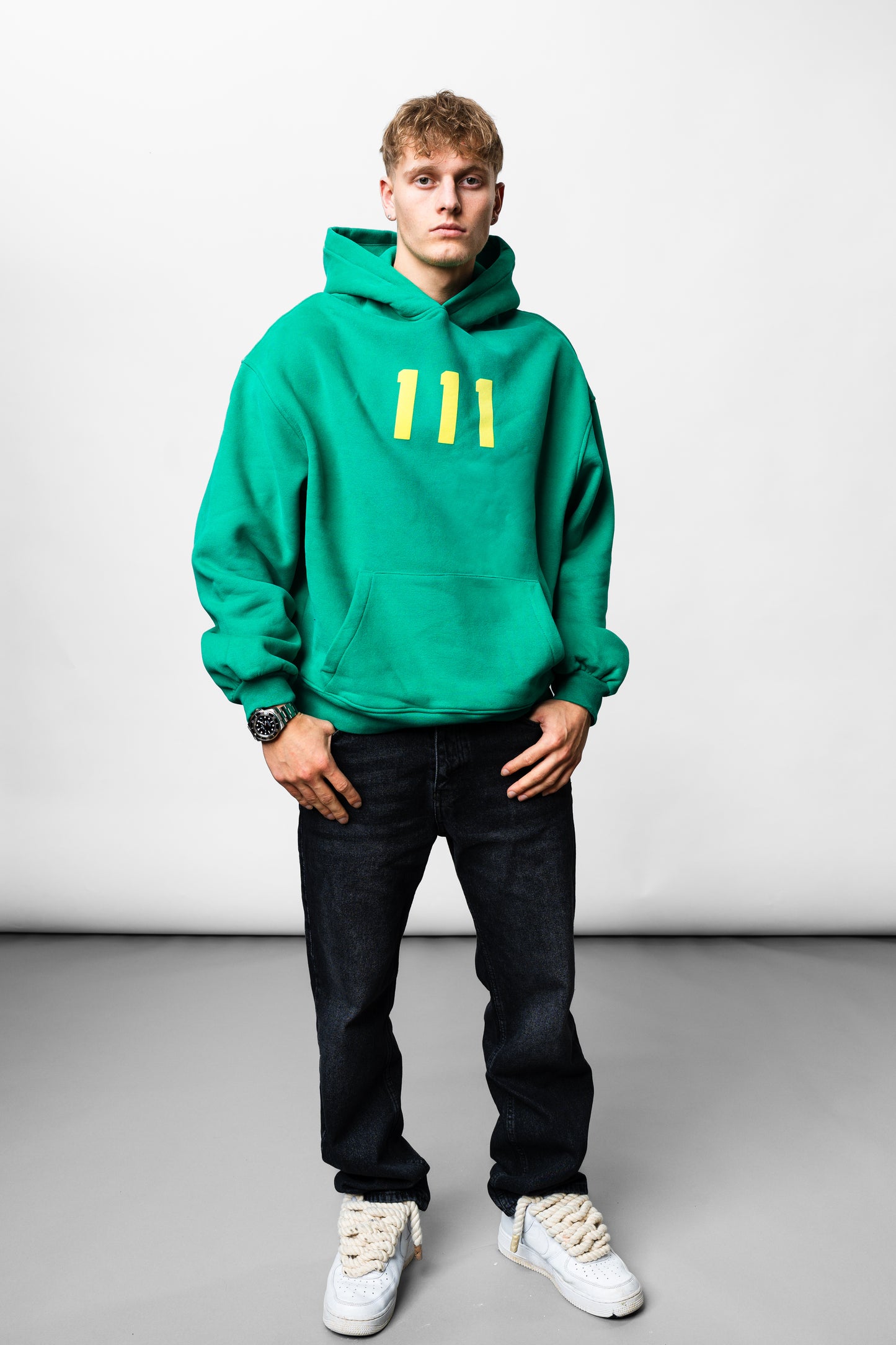 111 Green Oversize Hoodie C-1035