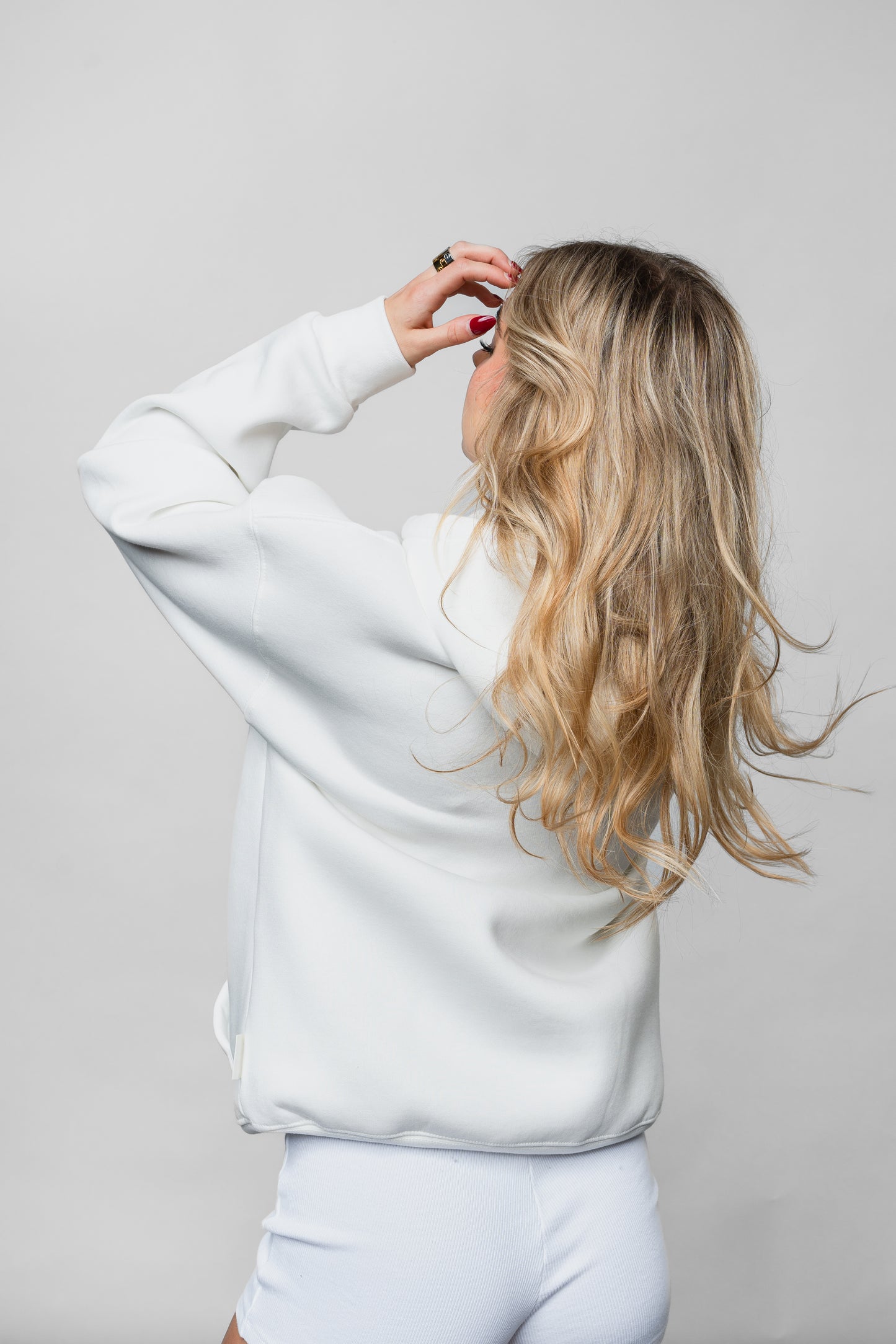 Weißer Wellness-Hoodie JJ-1012