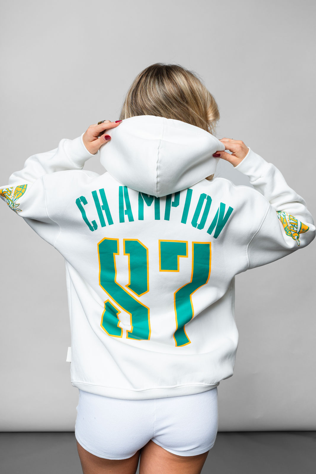 Sparks White Oversize Hoodie JJ-1028