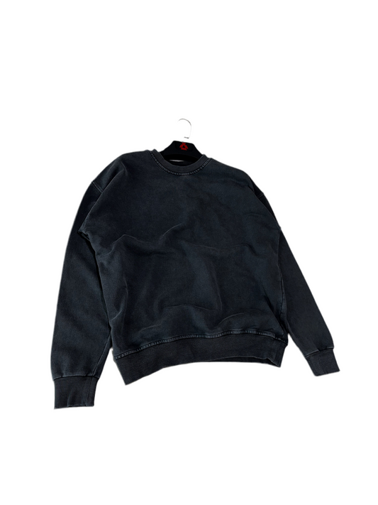 Black Acid Washed Oversize Sweatshirt C-1053