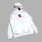 Basketball White Oversize Hoodie C-1016