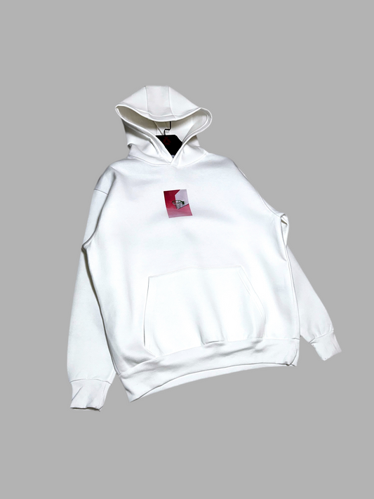 Basketball White Oversize Hoodie C-1016
