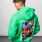 King Angels Green Oversize Hoodie B-1068