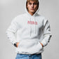 Paranoia White Oversize Hoodie JJ-1032