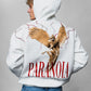 Paranoia White Oversize Hoodie JJ-1032