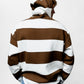 Brown Stripes Oversize Hoodie EL-1058