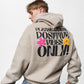 Positive Vibes Brauner Oversize-Hoodie C-1025