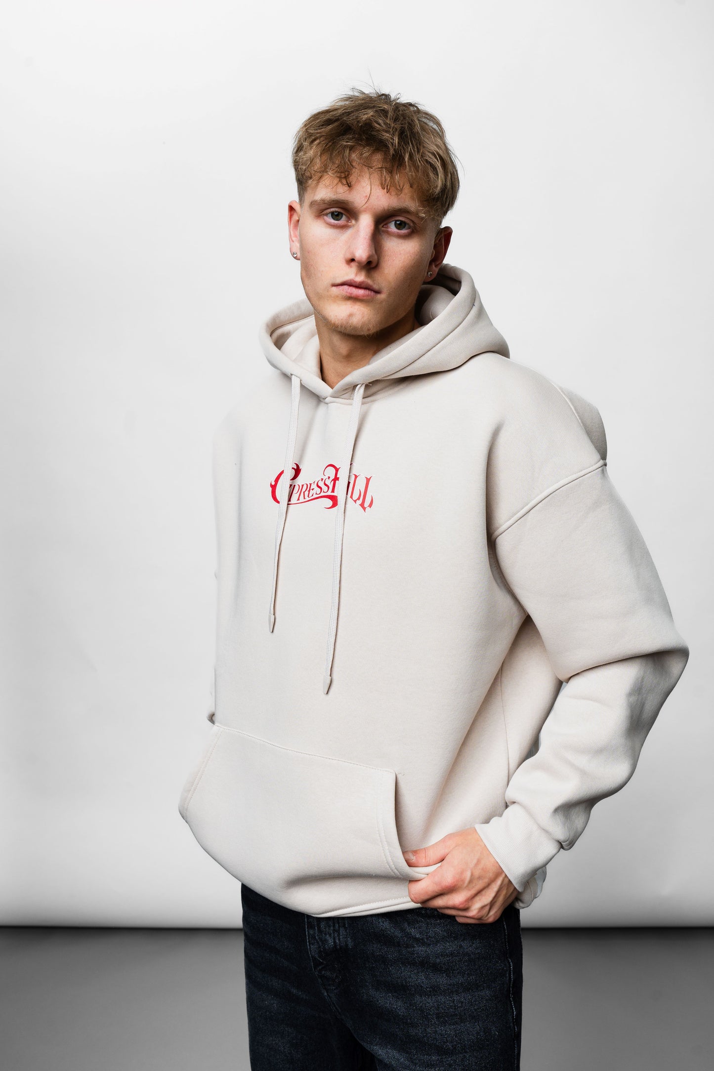 Cypress Cream Oversize Hoodie B-1066