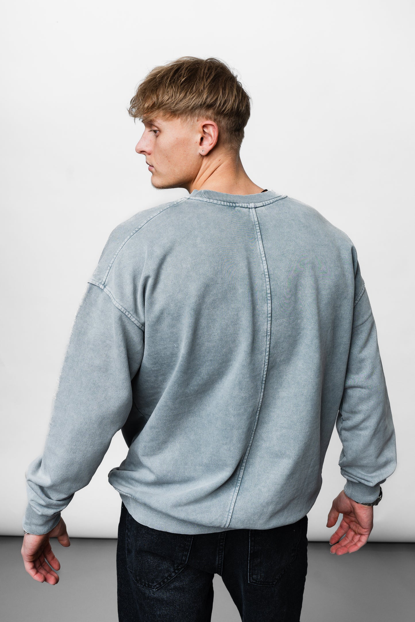Freedom Rock Grey Oversize Sweatshirt C-1027