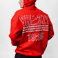 1985 Red Oversize Hoodie B-1070