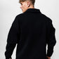 Zip Black Oversize Sweater C-1045