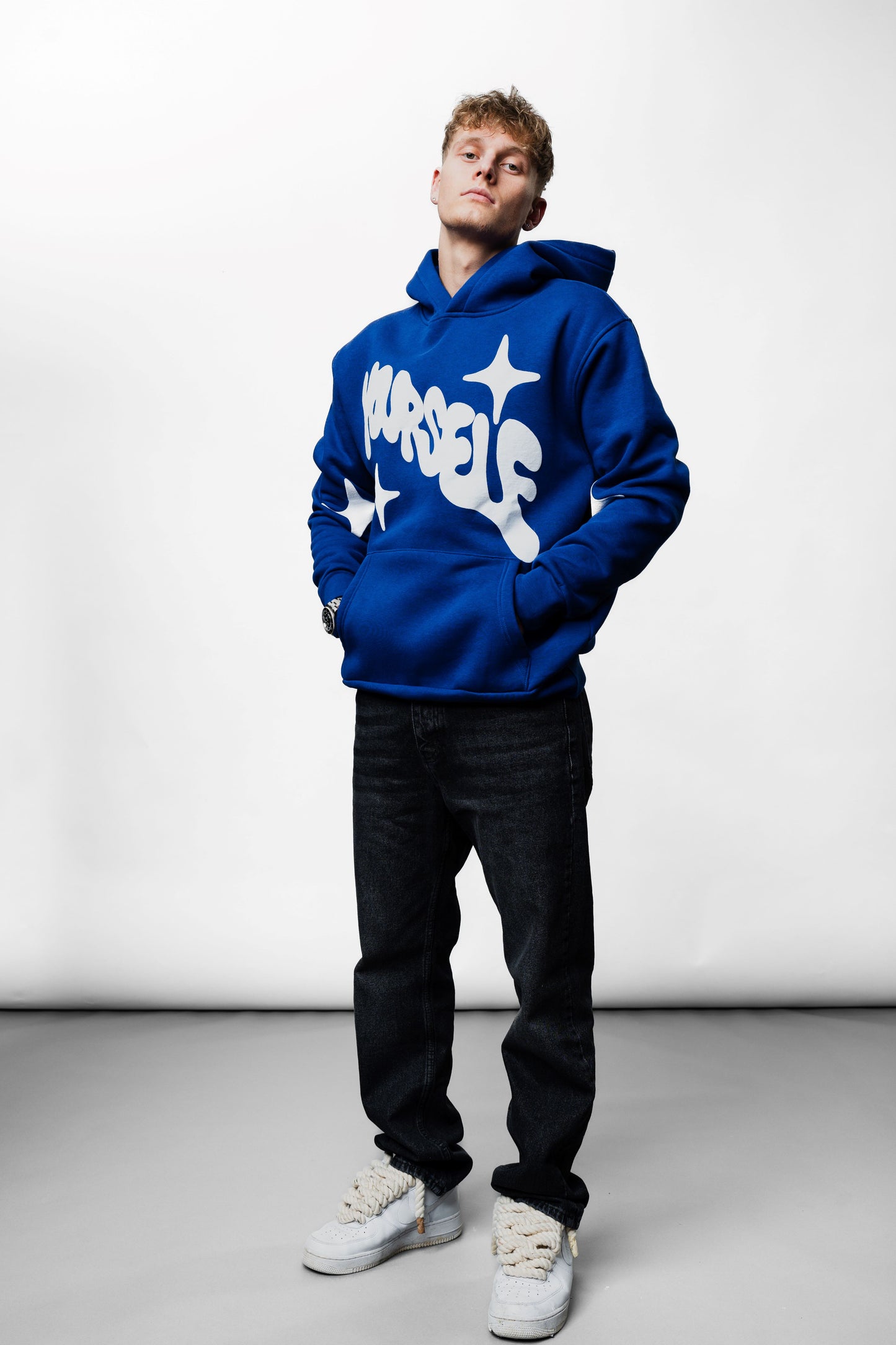 Yourself Blue Oversize Hoodie C-1063