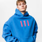 111 Blue Oversize Hoodie C-1036