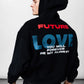 Hate Love Black Oversize Hoodie C-1018