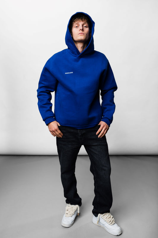 Blue Simple Oversize Hoodie C-1050