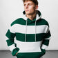 Stripes Green Oversize Hoodie C-1057