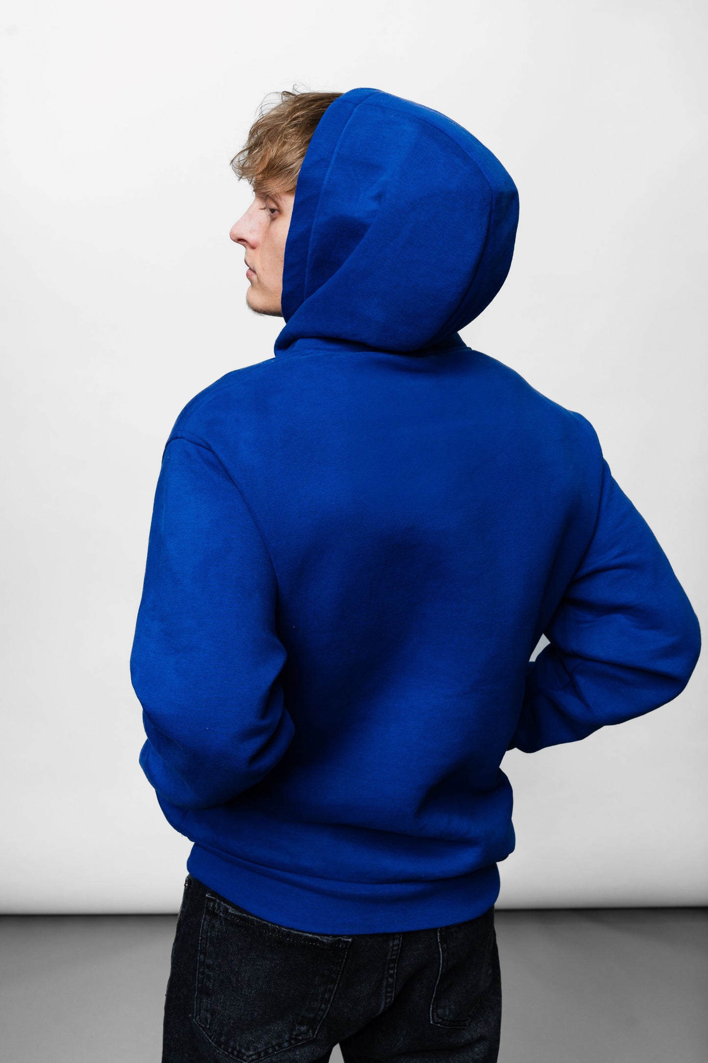 Blue Simple Oversize Hoodie C-1050