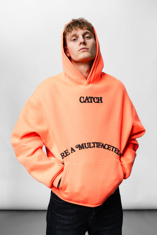 Human Orange Oversize Hoodie C-1023