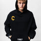 Letters Black Oversize Hoodie C-1033