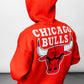 Red Chicago Bulls Printed Oversize Hoodie JJ-1015