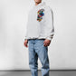New York Graffiti White Oversize Hoodie B-1030