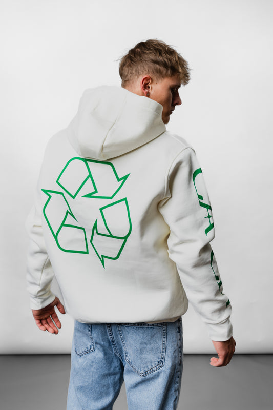 White Oversize Hoodie C-1047