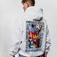 King Angels White Oversize Hoodie B-1069