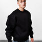 Black Basic Oversize Sweatshirt C-1056