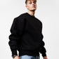 Black Basic Oversize Sweatshirt C-1056