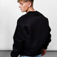 Black Basic Oversize Sweatshirt C-1056