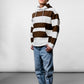 Brown Stripes Oversize Hoodie EL-1058