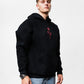 Rose Black Oversize Hoodie C-1020