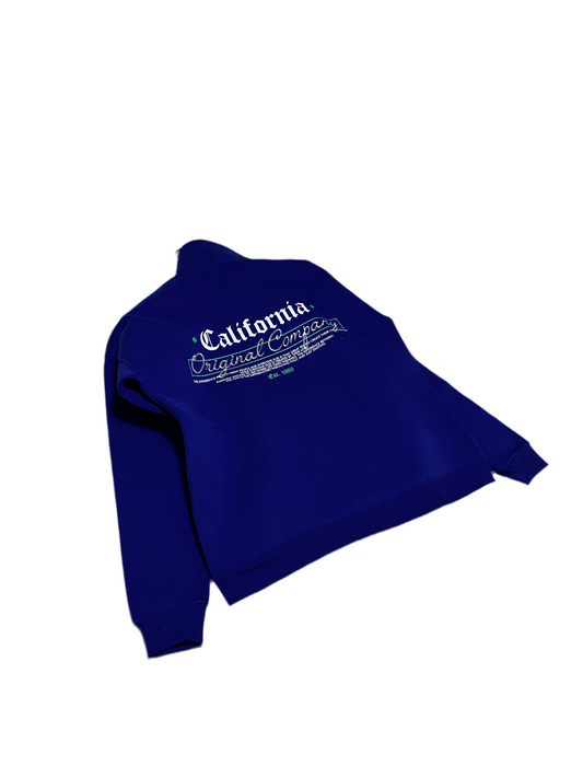 Blue California Zip Hoodie C-1044