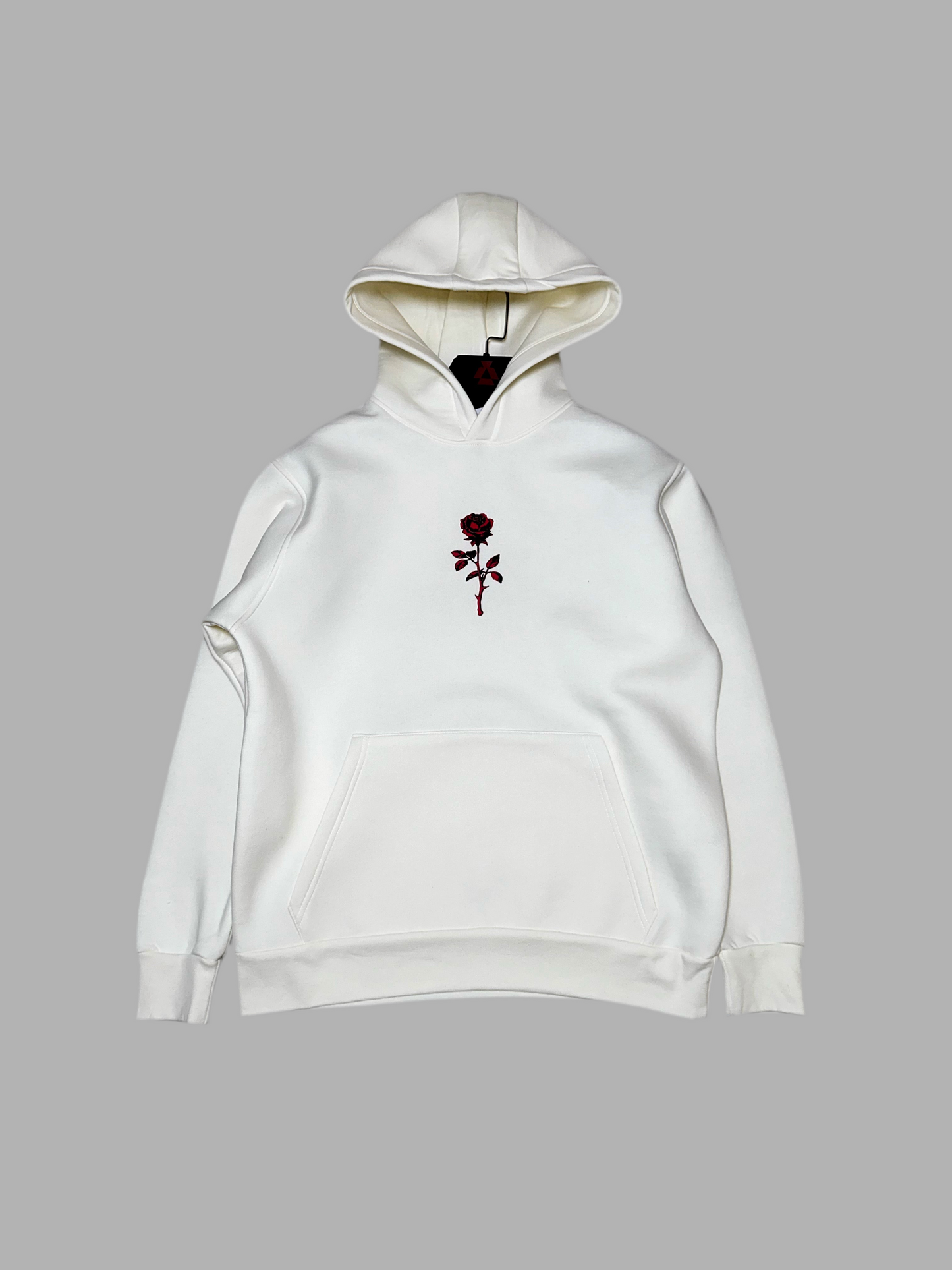Rose White Oversize Hoodie C-1021