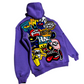 NewYork Graffiti Purple Oversize Hoodie B-1031