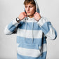 Blue Stripes Oversize Hoodie EL-1059