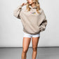 Positive Vibes Brauner Oversize-Hoodie C-1025