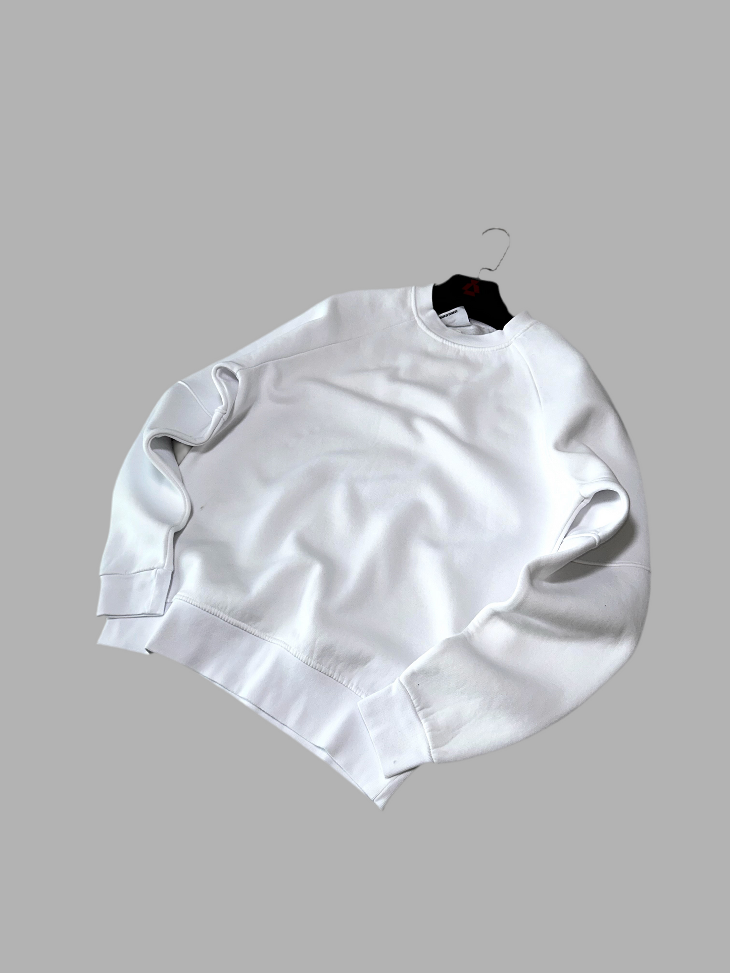 White Basic Oversize Sweatshirt C-1055