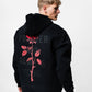 Rose Black Oversize Hoodie C-1020