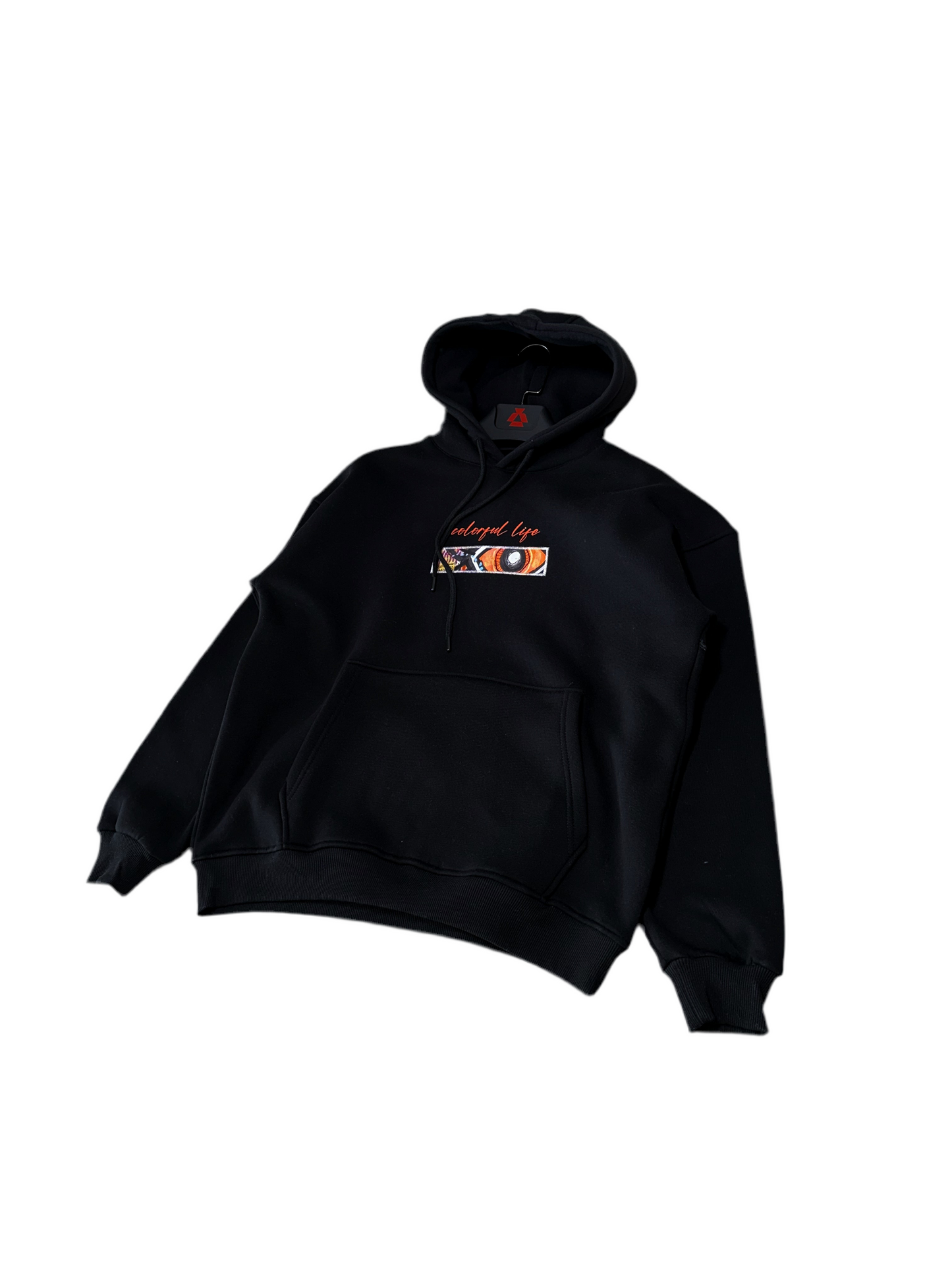 Colorful Life Black Oversize Hoodie B-1060