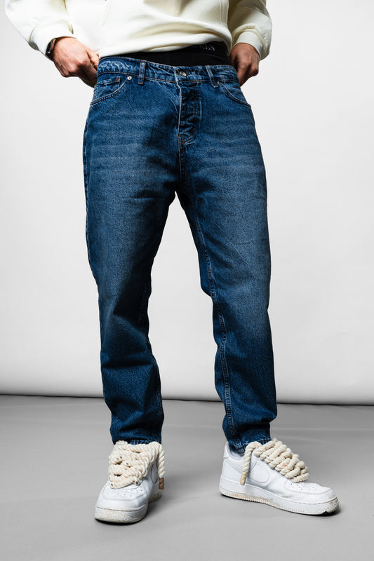 Dark Blue Boyfriend Jeans K-1085