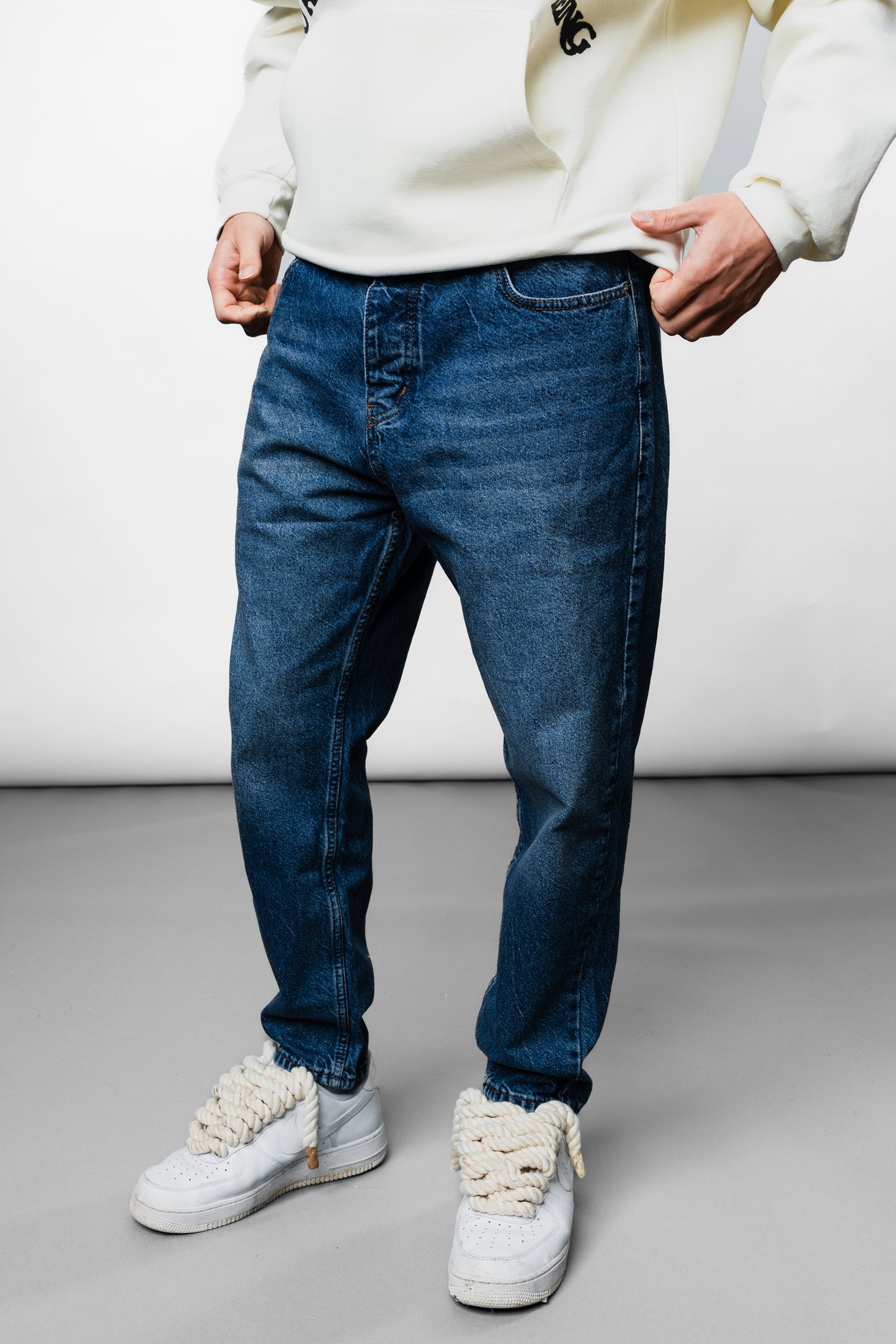 Dark Blue Boyfriend Jeans K-1085