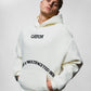 Human White Oversize Hoodie C-1022