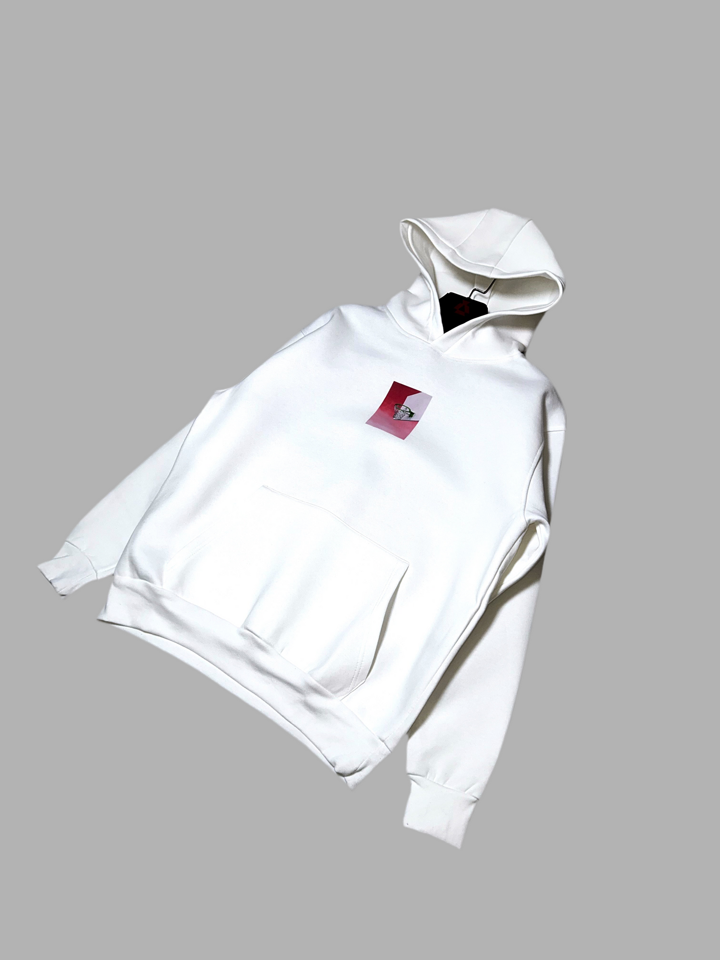 Basketball White Oversize Hoodie C-1016