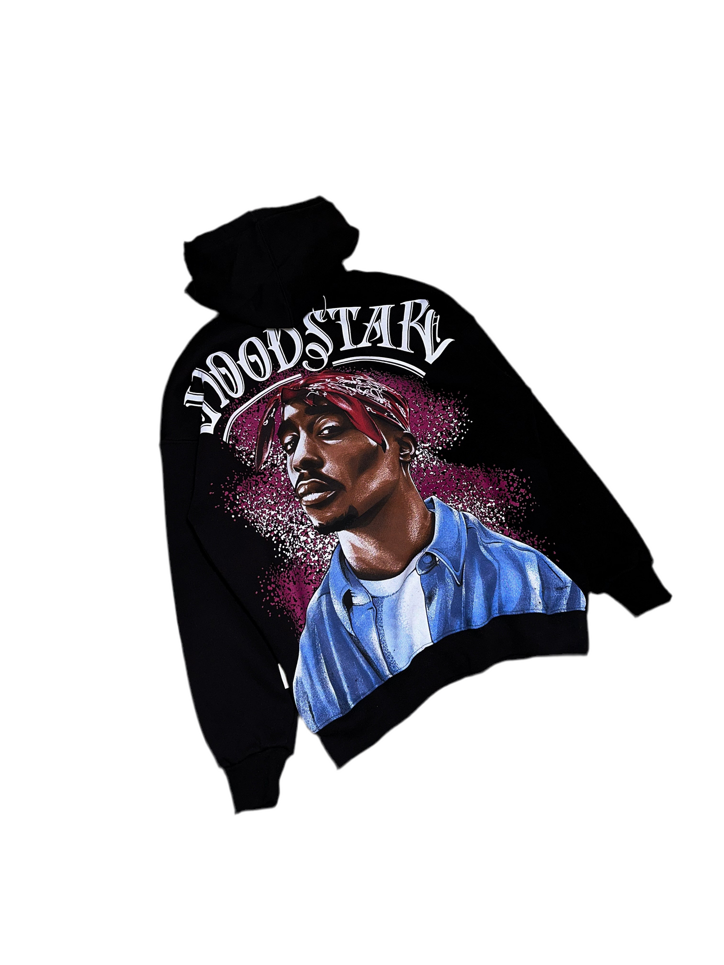 Black 2Pac Printed Hoodie JJ-1010