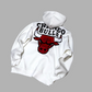 White Bulls Printed Oversize Hoodie JJ-1014
