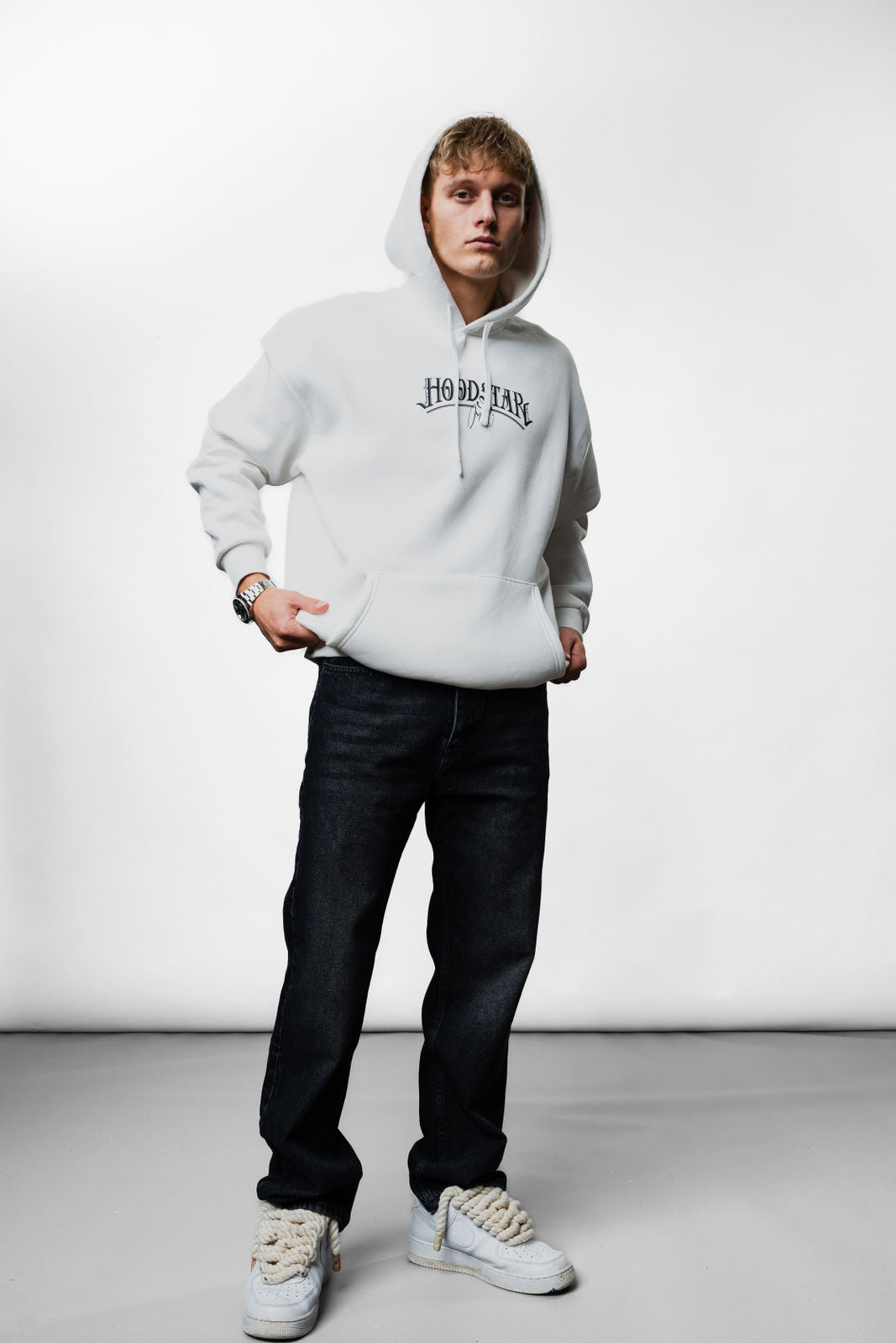 White 2Pac Printed Hoodie JJ-1009