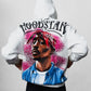White 2Pac Printed Hoodie JJ-1009
